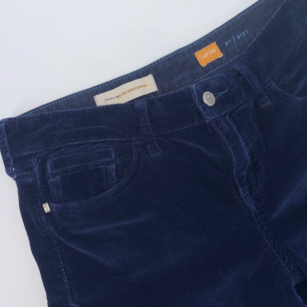 Pilcro and the Letterpress Navy Blue Corduroy Pants Size 29 Straight Leg
